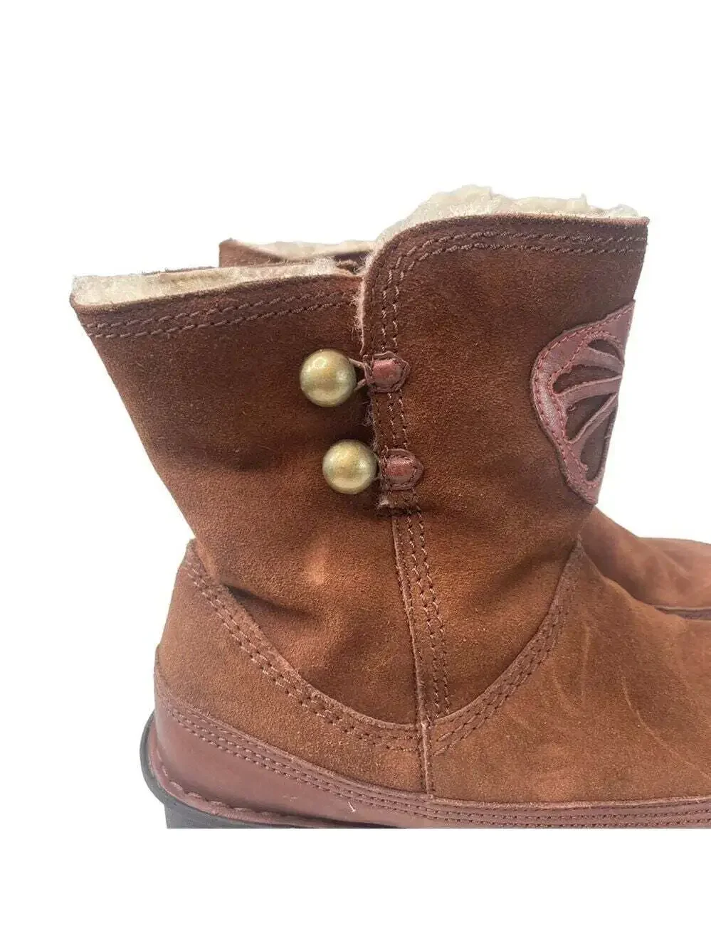 Alegria ASP-6126 Aspen Size 11 Brown Suede Sherpa Lined Wedge Sole Winter Boots
